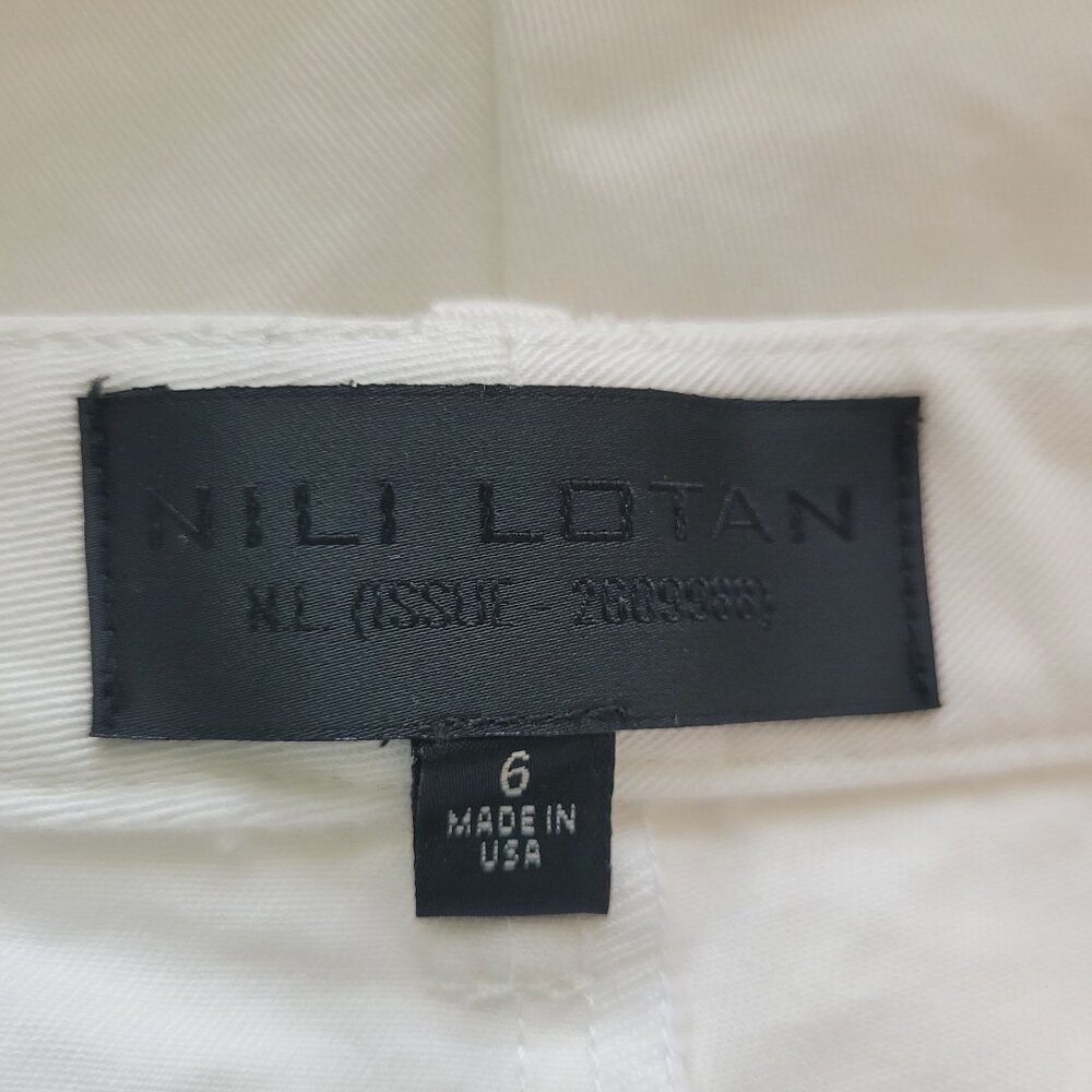 Nili Lotan Augusta Cotton Twill Shorts Womens Size 6 Made In USA - Picture 6 of 8